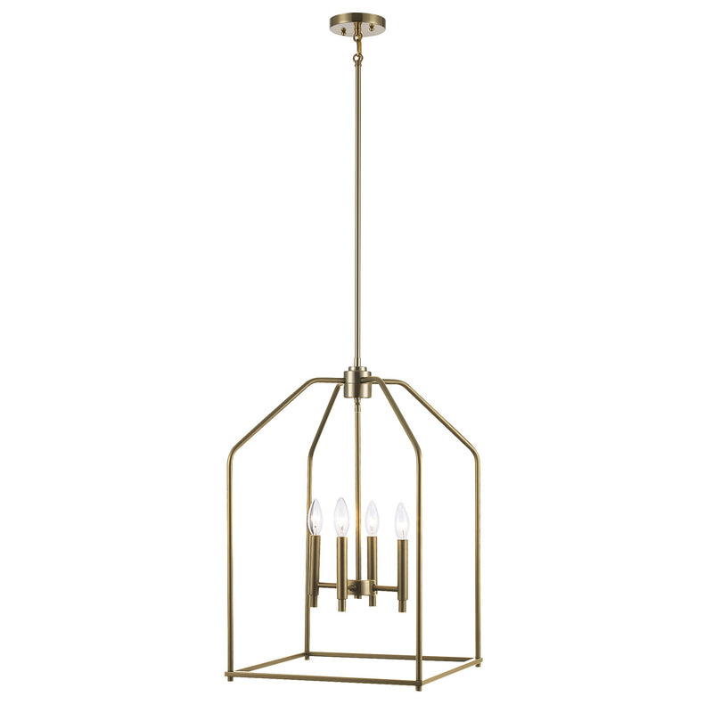 Birdy 4-Light 16" Lantern Pendant in Antique Gold