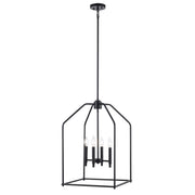 Birdy 4-Light 16" Lantern Pendant in Black