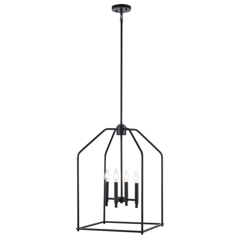 Birdy 4-Light 16" Lantern Pendant in Black