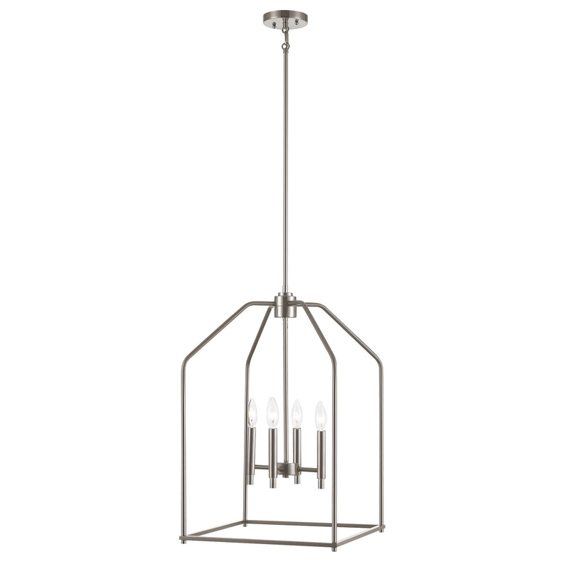 Birdy 4-Light 16" Lantern Pendant in Brushed Nickel