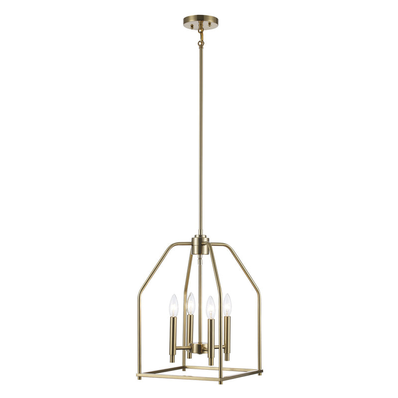 Birdy 4-Light 12" Lantern Pendant in Antique Gold