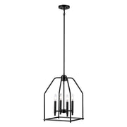 Birdy 4-Light 12" Lantern Pendant in Black