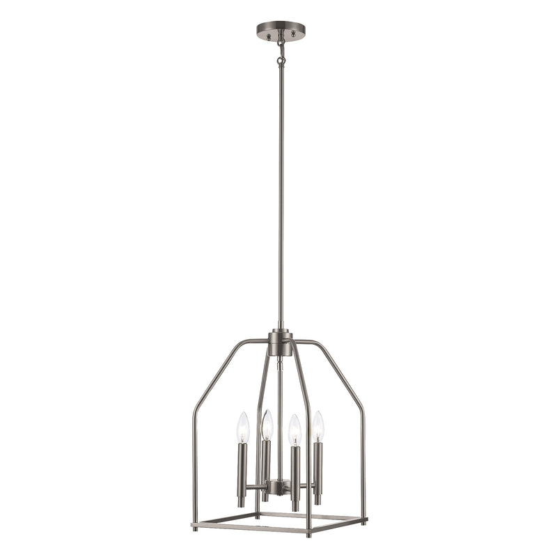 Birdy 4-Light 12" Lantern Pendant in Brushed Nickel