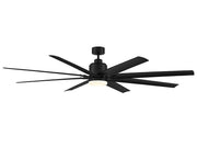 Modern 72" LED Outdoor Ceiling Fan in Matte Black