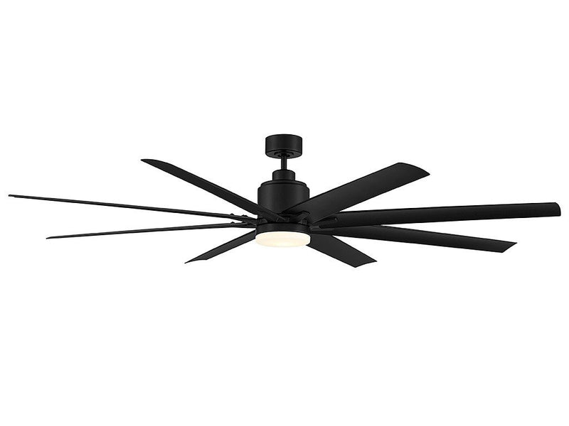 Modern 72" LED Outdoor Ceiling Fan in Matte Black