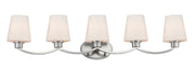 Shelter 5 Light Bath Vanity in Satin Nickel