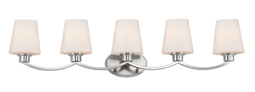 Shelter 5 Light Bath Vanity in Satin Nickel