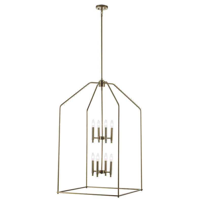 Birdy 8-Light 24" Foyer Pendant in Antique Gold