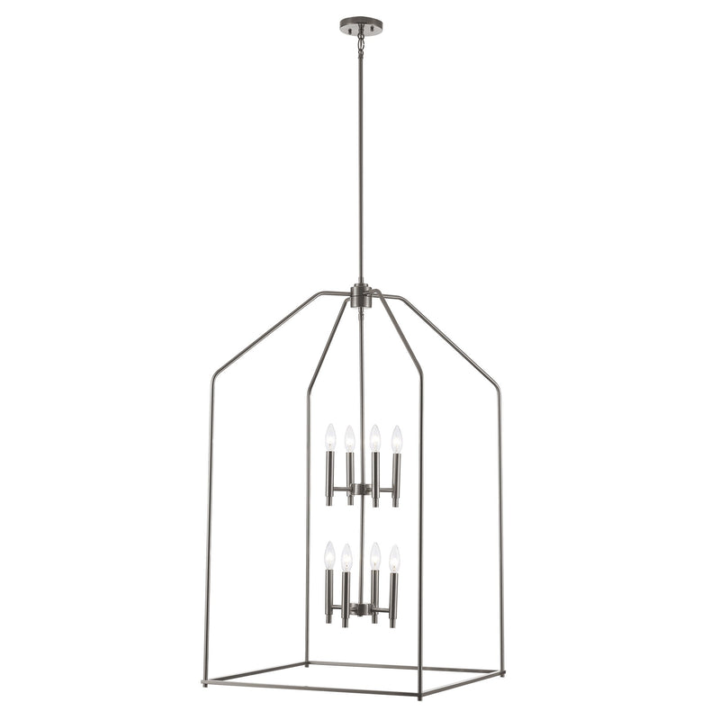 Birdy 8-Light 24" Foyer Pendant in Brushed Nickel