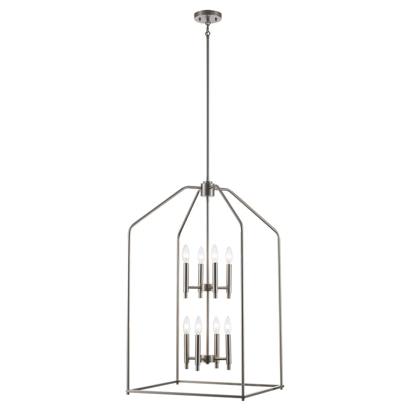 Birdy 8-Light 20" Foyer Pendant in Brushed Nickel