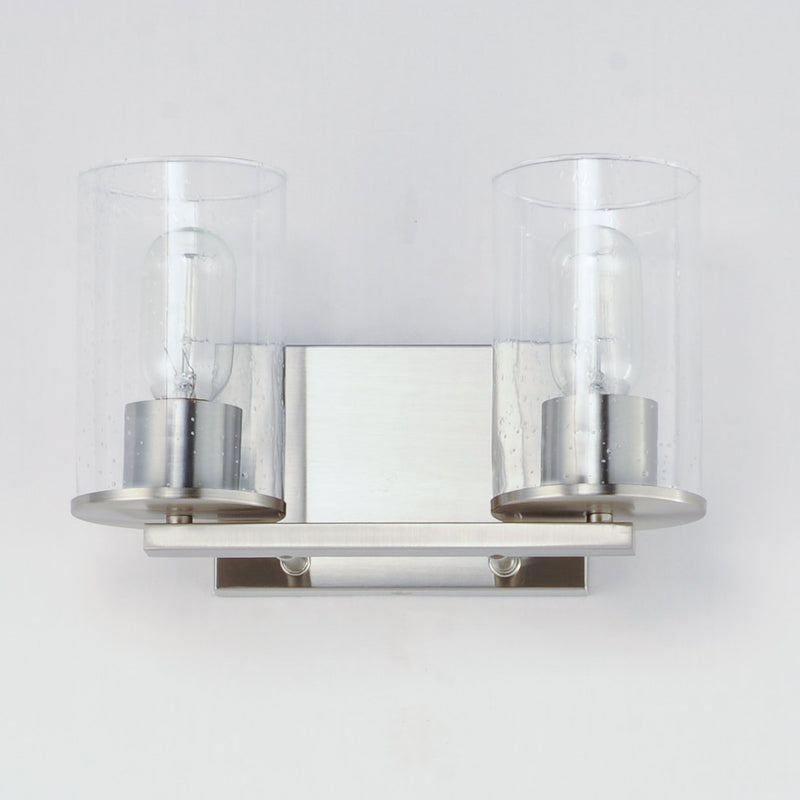 Sleek 2 Light Bath Vanity in Satin Nickel