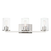 Sleek 3 Light Bath Vanity in Satin Nickel