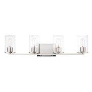 Sleek 4 Light Bath Vanity in Satin Nickel