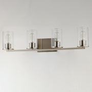Sleek 4 Light Bath Vanity in Satin Nickel