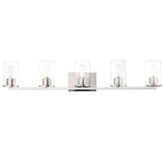 Sleek 5 Light Bath Vanity in Satin Nickel