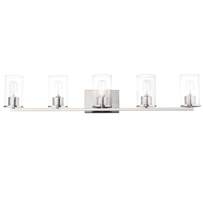 Sleek 5 Light Bath Vanity in Satin Nickel