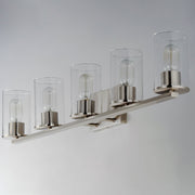 Sleek 5 Light Bath Vanity in Satin Nickel