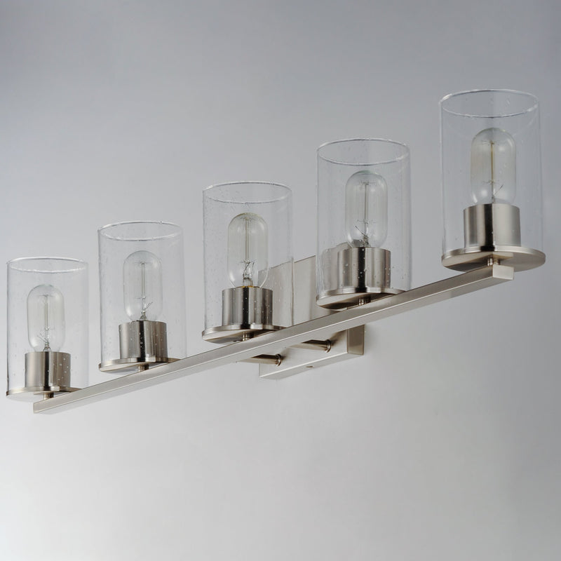 Sleek 5 Light Bath Vanity in Satin Nickel
