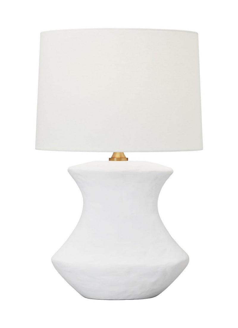 Bone Table Lamp in Matte White Ceramic