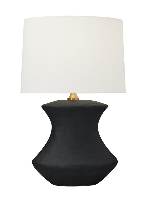 Bone Table Lamp in Rough Black Ceramic