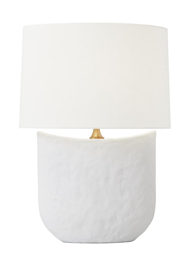 Cenotes Table Lamp in Matte White Ceramic