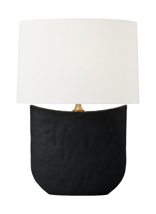 Cenotes Table Lamp in Rough Black Ceramic