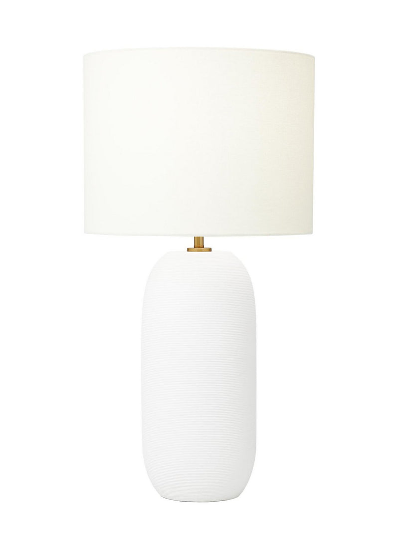Fanny Slim Table Lamp in Matte White Ceramic