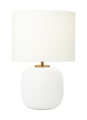 Fanny Wide Table Lamp in Matte White Ceramic