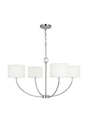 Sawyer Small 4-Light Chandelier in Polished Nickel