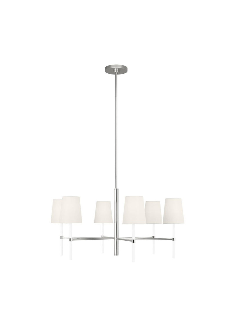 Monroe 6-Light Medium Chandelier in Polished Nickel