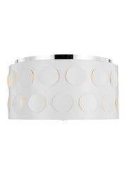 Dottie 3-Light Medium Flush Mount in Polished Nickel