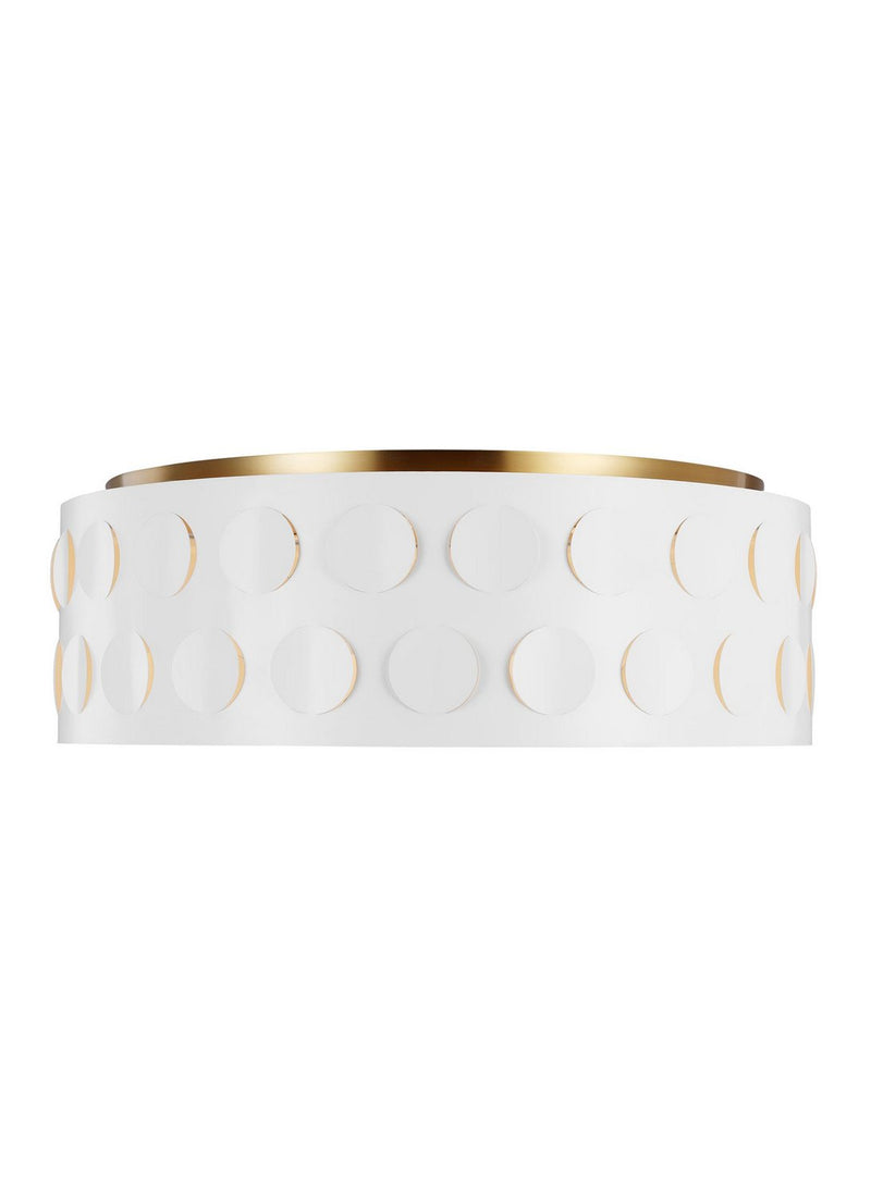 Dottie 4-Light Large Flush Mount in Burnished Brass