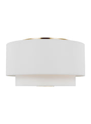 Sawyer 3-Light Flush Mount in Burnished Brass