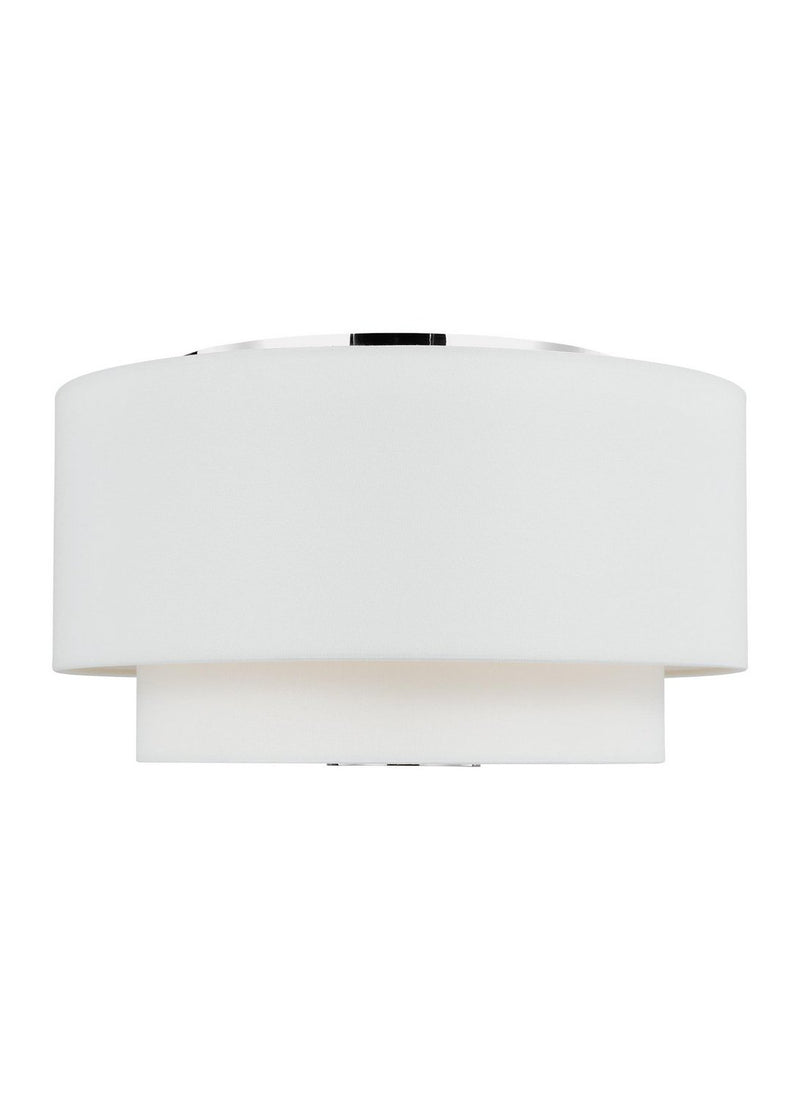 Sawyer 3-Light Flush Mount in Polished Nickel