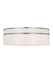 Monroe 2-Light Large Flush Mount in Burnished Brass