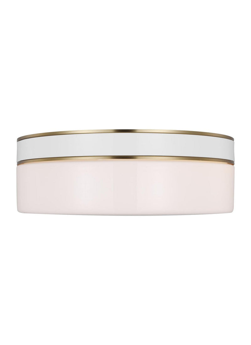 Monroe 2-Light Large Flush Mount in Burnished Brass