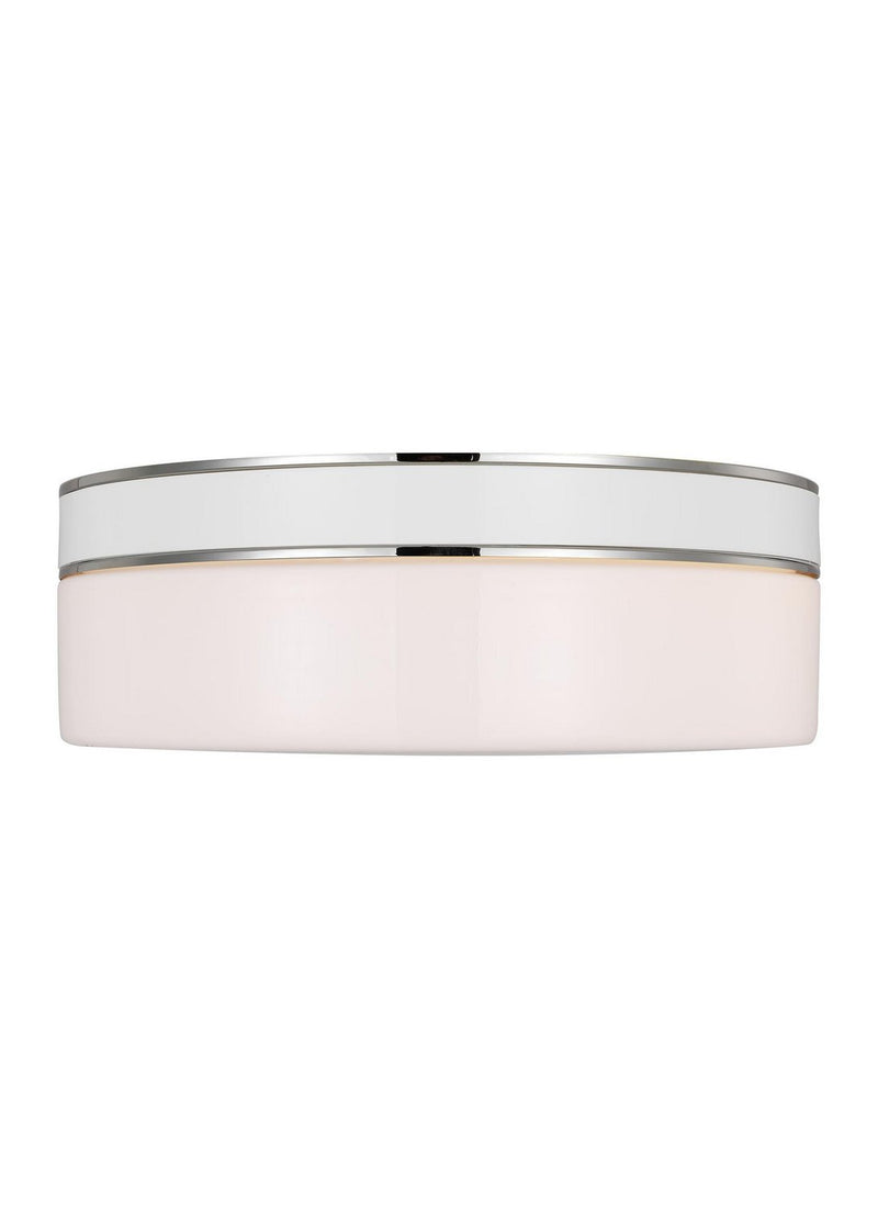 Monroe 2-Light Large Flush Mount in Polished Nickel
