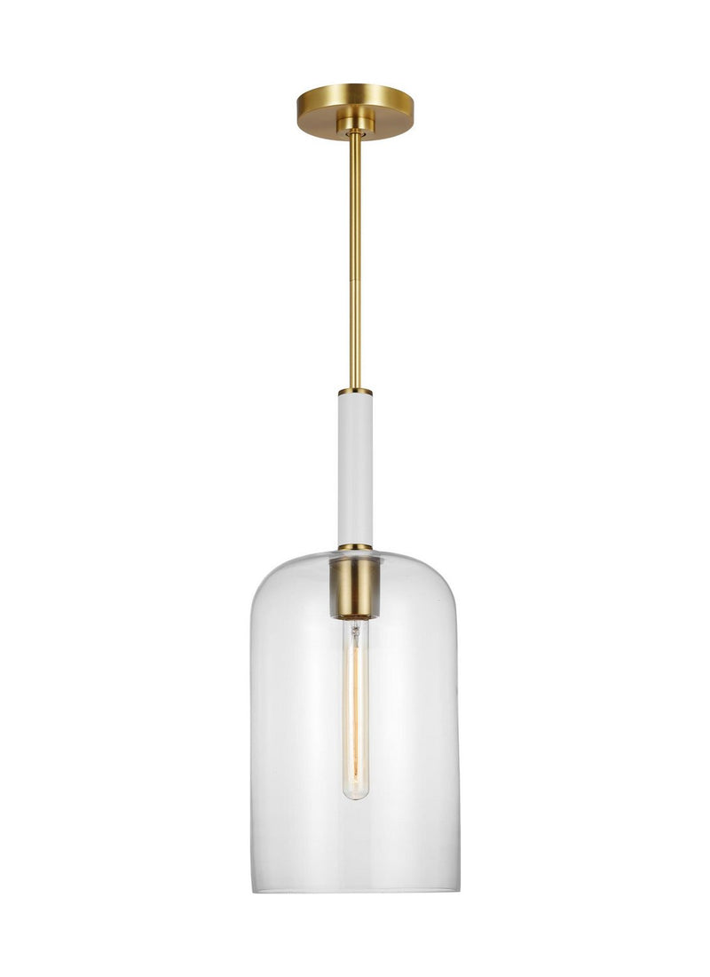 Monroe Cylinder Pendant in Burnished Brass