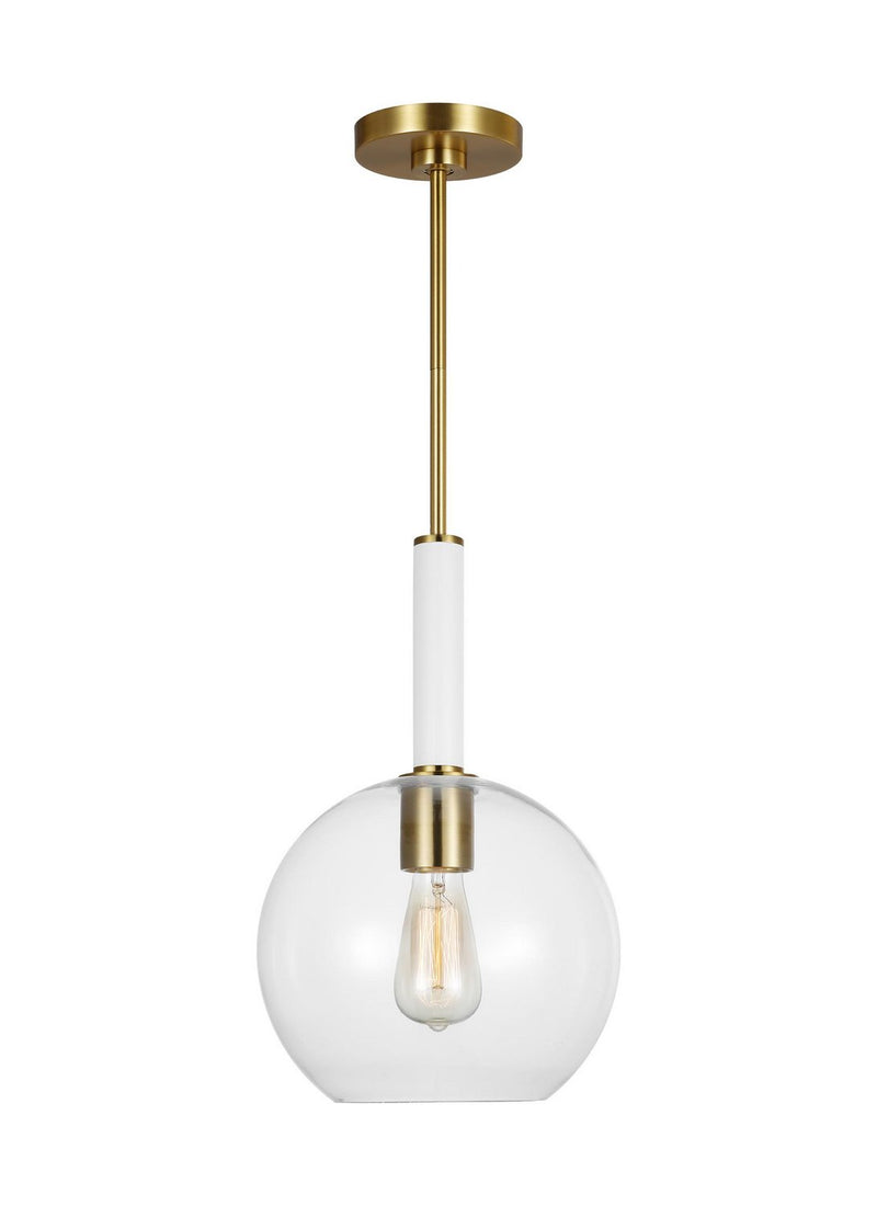 Monroe Round Pendant in Burnished Brass