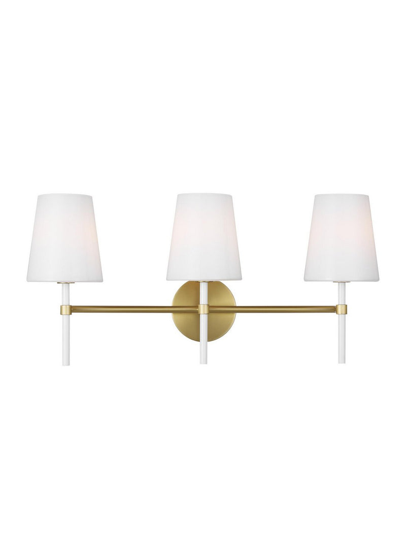 Monroe 3-Light Bath Vanity Light in Burnished Brass