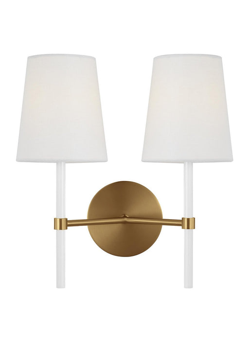 Monroe 2-Light Wall Sconce in Burnished Brass