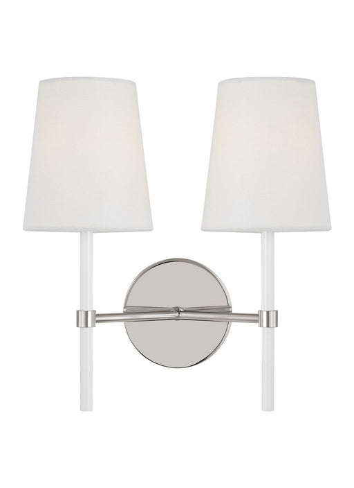 Monroe 2-Light Wall Sconce in Polished Nickel