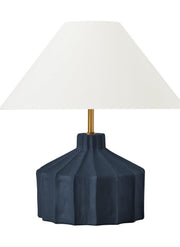 Veneto Medium Table Lamp in Matte Medium Blue Wash