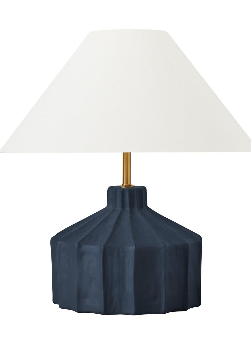 Veneto Medium Table Lamp in Matte Medium Blue Wash