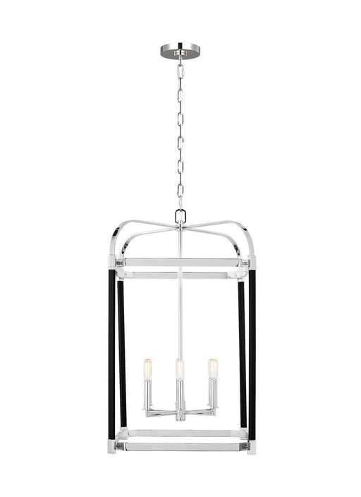 Hadley 6-Light Large Lantern Pendant in Polished Nickel