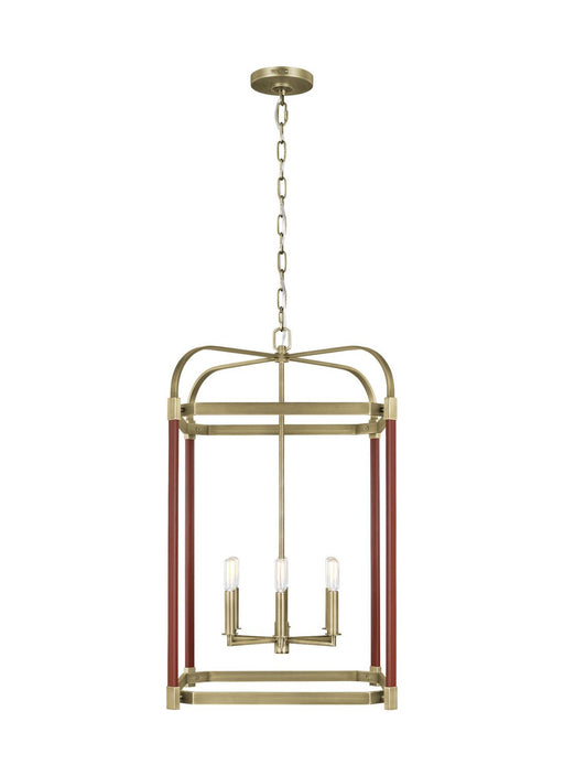 Hadley 6-Light Large Lantern Pendant in Time Worn Brass