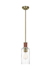 Hadley Tall Pendant in Time Worn Brass