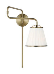 Esther Swing Arm Wall Lamp in Time Worn Brass