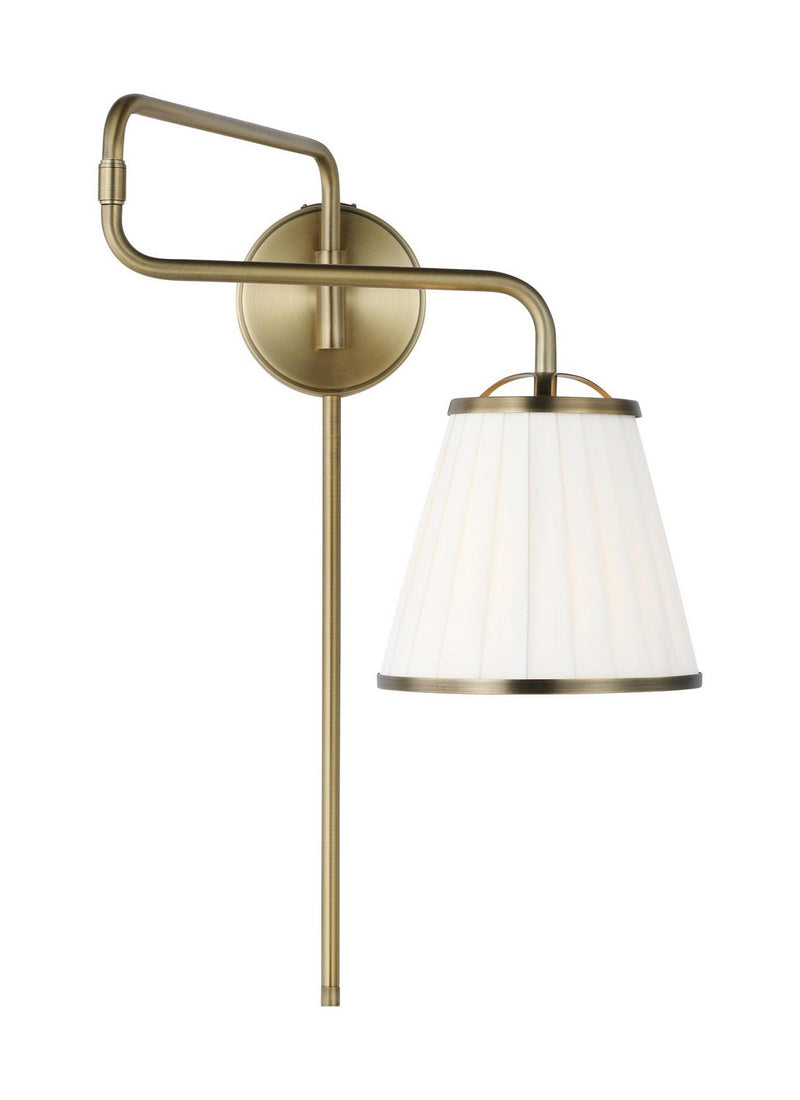 Esther Swing Arm Wall Lamp in Time Worn Brass