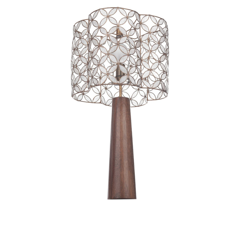 Maurelle Table Lamp in Oxidized Gold Leaf
